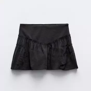 Юбка Zara Flowing, черный
