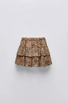 Юбка ZARA, коричневый
