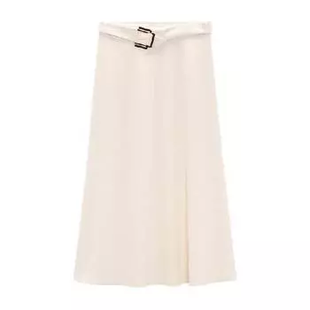 Юбка Zara Layered Midi, кремовый