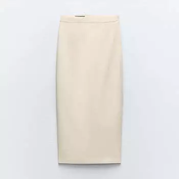 Юбка Zara Long Sheath, бежевый