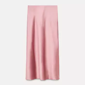 Юбка Zara Satin Midi, розовый