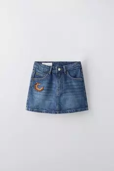 Юбка ZARA, синий
