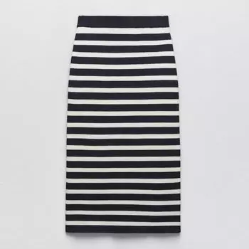 Юбка Zara Striped Knit, полосатый