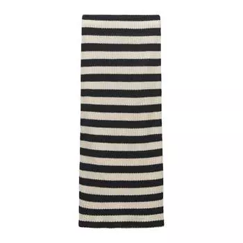 Юбка Zara Striped Ribbed, черный/белый