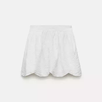 Юбка Zara ZW Collection Embroidered Mini, белый