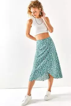 Юбка - Зеленый - Миди Olalook, зеленый