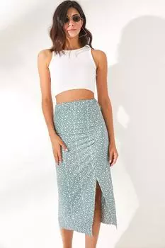 Юбка - Зеленый - Миди Olalook, зеленый