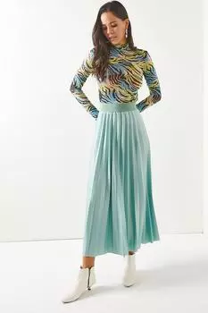 Юбка - Зеленый - Миди Olalook, зеленый