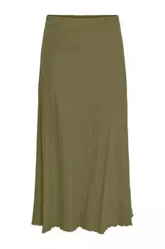 Юбка - Зеленый - Миди PIECES, зеленый
