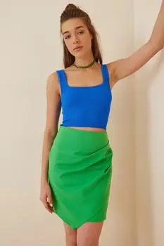 Юбка - Зеленый - Мини Happiness stanbul, зеленый