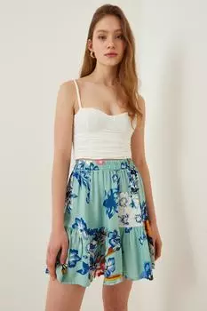 Юбка - Зеленый - Мини Happiness stanbul, зеленый