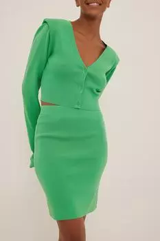 Юбка - Зеленый - Мини NA-KD, зеленый