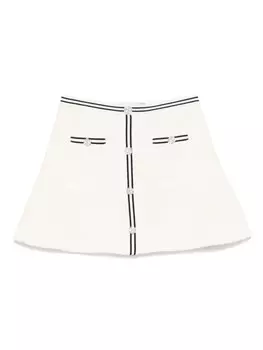 Юбка жаккардового плетения Self-Portrait Kids, белый