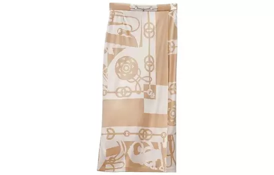 Юбка женская Hermes длинная, бежевый