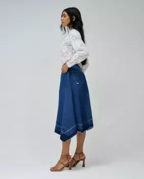 Юбка женская из настоящего легкого денима Salsa Jeans, синий