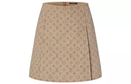Юбка женская Louis Vuitton, коричневый / синий