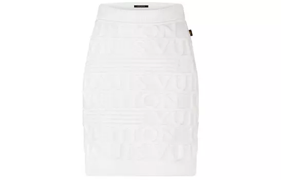 Юбка женская White Louis Vuitton с узором, белый