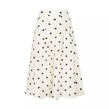 Юбка-зонтик Deep Breath с принтом, белый / черный