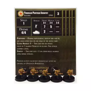 Югославская партизанская пехота (C) x5, Axis & Allies - Collectible Miniatures Game - Counter Offensive 1941-1943 Singles