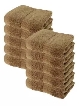 Julie Julsen Набор гостевых полотенец ORGANIC 10 шт. 30x50 орех, коричневый