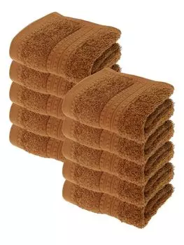 Julie Julsen ORGANIC Набор гостевых полотенец 10 шт. 30x50 шоколадно-коричневый