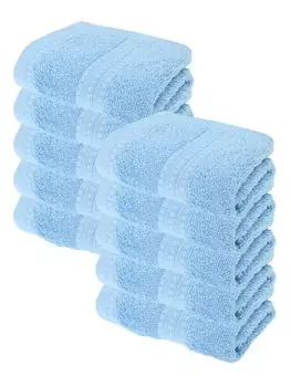 Julie Julsen ORGANIC Набор гостевых полотенец 10 шт. 30x50 небесно-голубой, синий