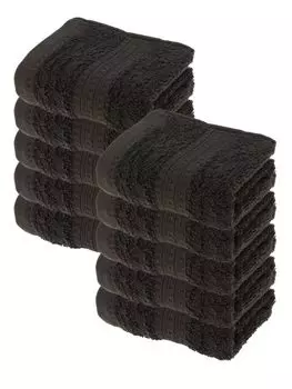 Julie Julsen ORGANIC Набор полотенец для гостей 10 шт. 30x50 черный