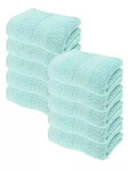 Julie Julsen ORGANIC Набор полотенец для гостей, 10 шт., 30x50, нежно-голубой, синий