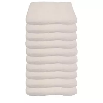 Julie Julsen упаковка из 10 гостевых полотенец 600 г/м натуральный белый, 30 х 50 см