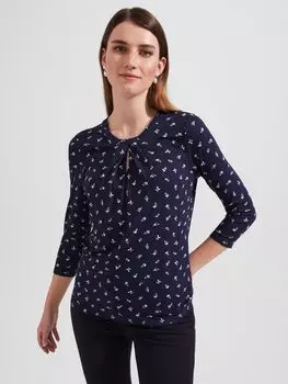 Юлия Цветочный топ Hobbs, темно-синий/мульти