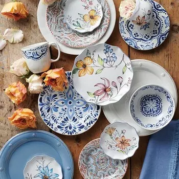 Юлиска Иберийская тарелка/коктейльная тарелка Juliska, синий