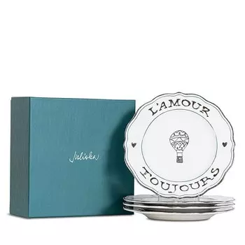 Juliska L'Amour Always Десертные тарелки, набор из 4 шт, белый