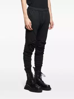 Julius прямые хлопковые брюки, черный