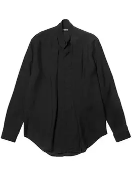 Julius рубашка с длинными рукавами и защипом спереди, черный