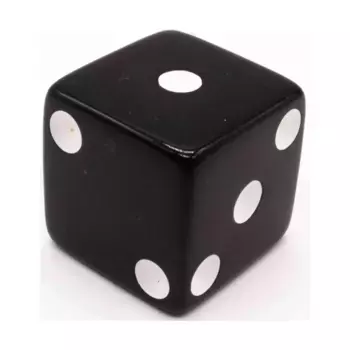 Jumbo d6 - Черный (с шипами), Dice - Jumbo Opaque (Koplow)