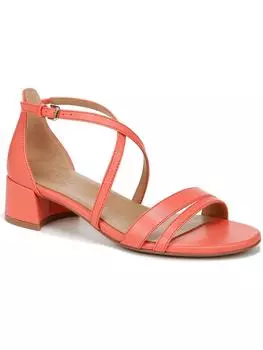 June Женские туфли с открытым носком и рельефным блочным каблуком Naturalizer, цвет apricotblush leather