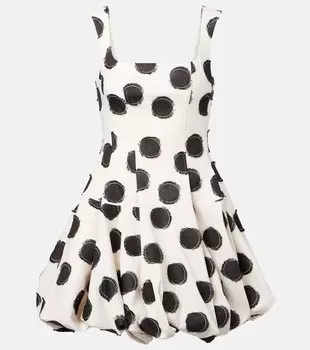 Юни мини-платье в горошек Simkhai, Black White