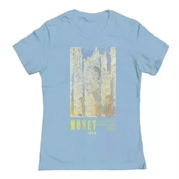 Junior's Monet - женская футболка с рисунком Руанского собора Licensed Character, цвет Powder Blue