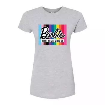 Juniors’ Barbie — ваша уникальная футболка приталенного кроя Barbie, серый