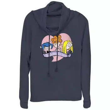Juniors' Cartoon Network Ed, Edd, n Eddy Kanker Пуловер с рисунком в виде сердца и воротника-хомута Sisters Licensed Character