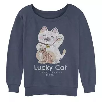 Большой свитшот с рисунком Juniors' Travel Apparel Tokyo "Lucky Cat" Licensed Character, синий