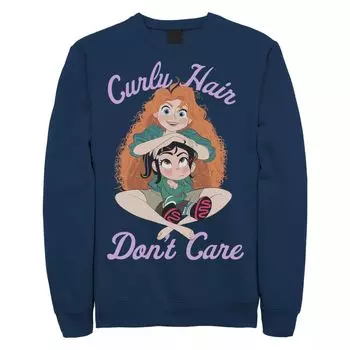 Juniors' Wreck It Ralph 2 Merida Curly Hair Флис Don't Care Crew Disney