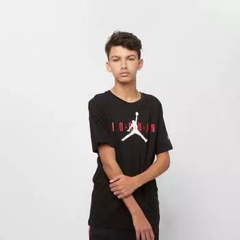 Юниорская брендовая футболка 5 JORDAN, цвет black