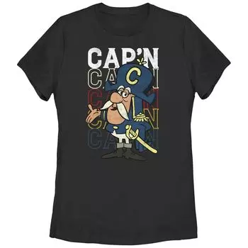 Юниорская футболка Captain Crunch Capitan с графическим рисунком Text Stack Licensed Character