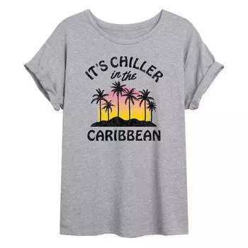 Юниорская футболка Chiller In The Caribbean большого размера с рисунком Licensed Character