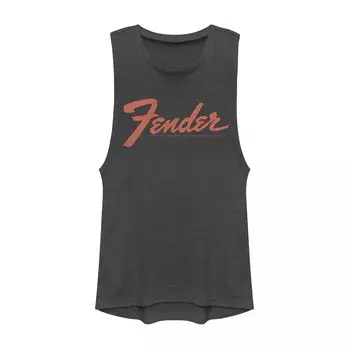 Юниорская футболка Fender Simple с оранжевым логотипом и мускулистой майкой Licensed Character