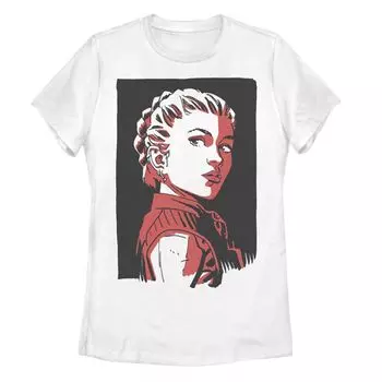 Юниорская футболка Marvel Black Widow Yelena Belova красного оттенка с портретом Licensed Character