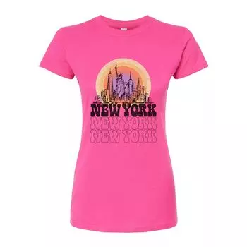 Юниорская футболка New York с винтажным приталенным рисунком и рисунком Licensed Character, розовый