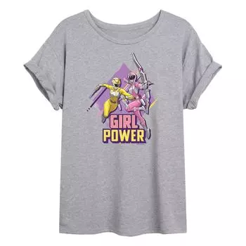 Юниорская футболка Power Rangers Girl Power с струящимся рисунком Licensed Character