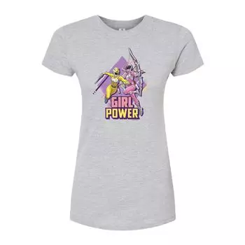 Юниорская футболка Power Rangers с графическим рисунком Power Rangers для девочек Licensed Character, серый